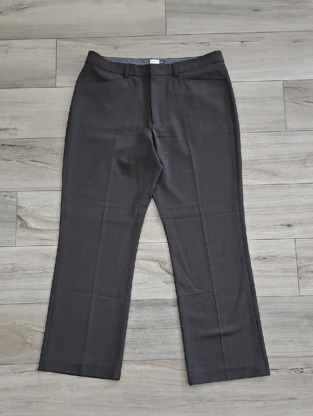 GAP Vintage Y2K Stretch Straight Leg Dress Trouser Pants Brown 16R NWOT